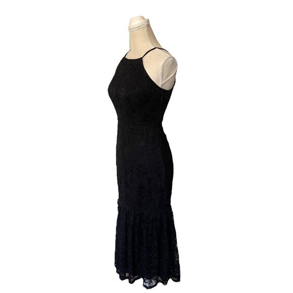 Bebe Black Lace Halter Midi Dress - Picture 6 of 15